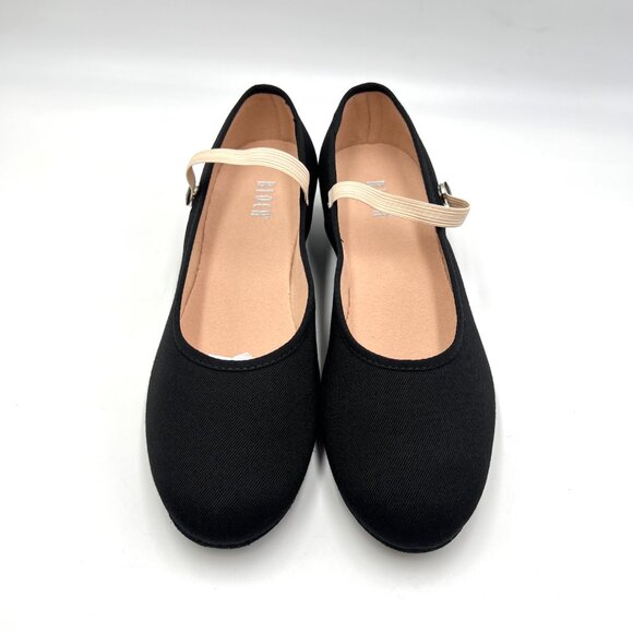 Bloch Womens‎ Size 7.5 S0326L Accent Black Canvas Dance Heels Shoes - Picture 2 of 14
